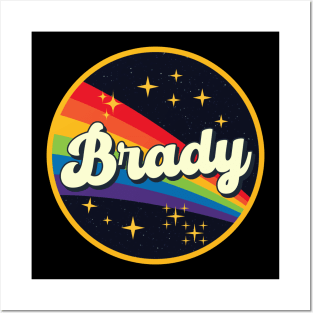 Brady // Rainbow In Space Vintage Style Posters and Art